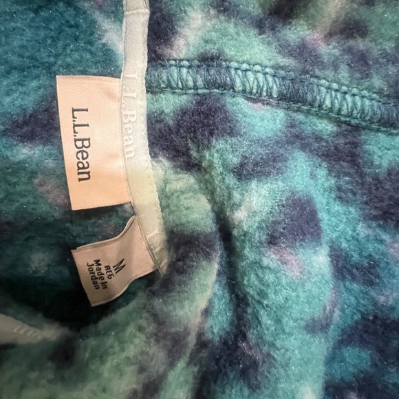 L. L. Bean VINTAGE 1/4 Zip Fleece Pullover With hood Womens Medium - Picture 5 of 12